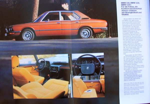 BMW 518 - 528 Modelprogram 1975 Carbrochure (10370)